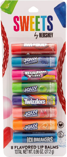 8-Count Lip Balms Set (Hershey, Hershey Sweets, Sour Patch) Deal