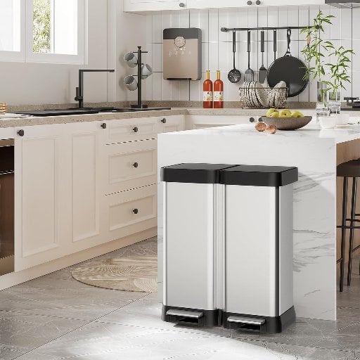 16 Gallon Dual Compartment Trash Can