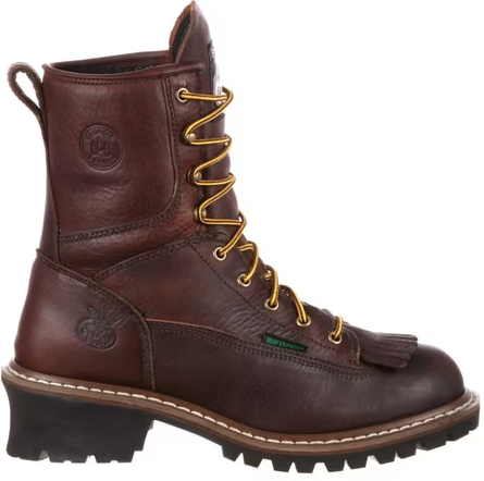 Georgia Boot Steel Toe Waterproof Logger Boot (Chocolate, Regular and Wide Widths)