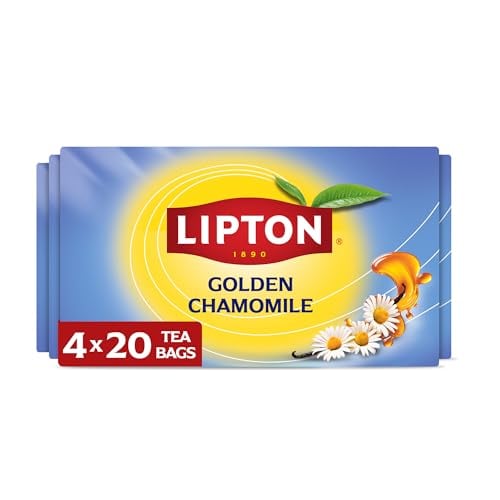 Lipton Golden Chamomile Herbal Tea Bags, Honey Vanilla, 80 Count Deal