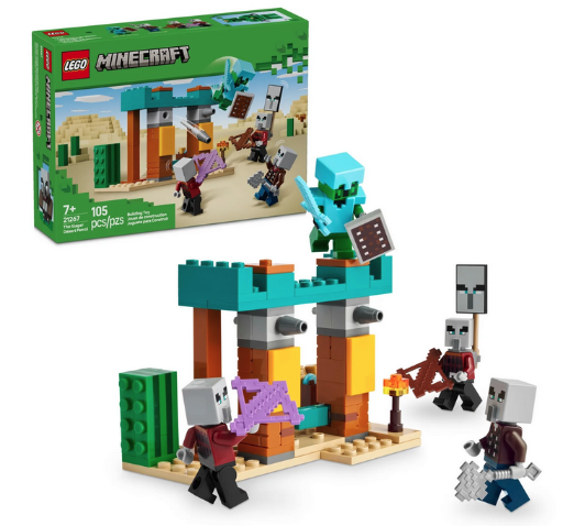 LEGO Minecraft The Illager Desert Patrol 21267, 105 Pcs.