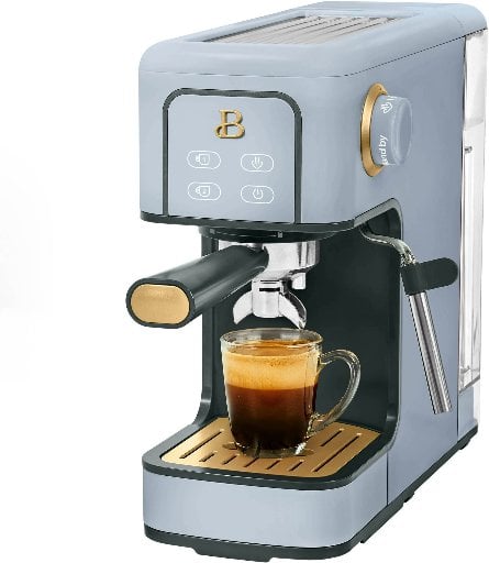 Beautiful Slim 20-Bar Espresso Machine Cornflower Blue Deal