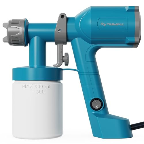 Tilswall HVLP Electric Paint Spray Gun w/ 20-Oz Detachable Cup