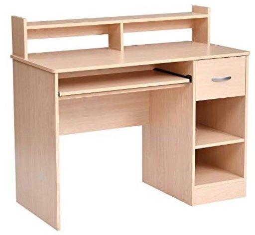 Rockpoint Axess 42.1" Computer Desk w/ Storage (Natural Maple)