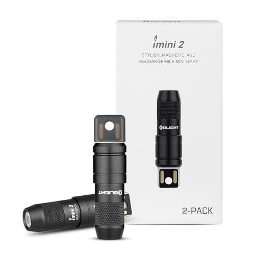 OLIGHT IMINI 2 EDC Rechargeable Keychain Flashlight 50 Lumens 2-Pack
