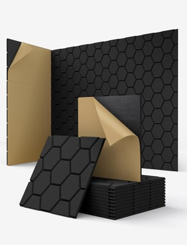 12-Pack 12" x 12" Acoustic Self-Adhesive Wall Panels