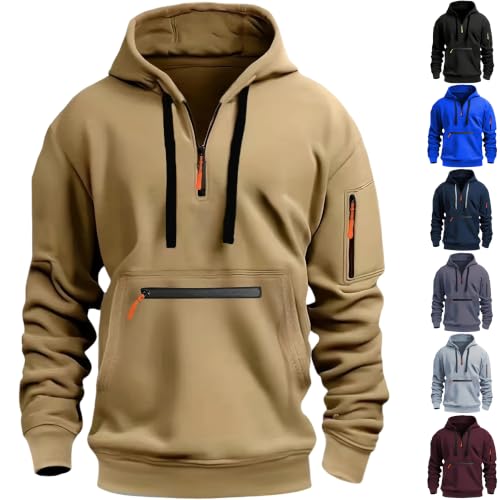 Quarter Zip Up Fleece Pullover Hoodies Deal