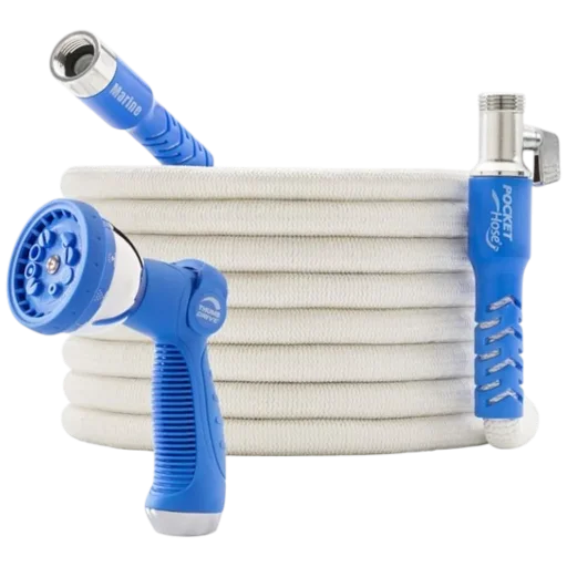 Pocket Hose 100-Foot Marine Garden Hose with Sprayer Deal