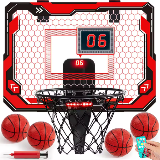 JOYFY Mini Indoor Basketball Hoop Light Up Over The Door