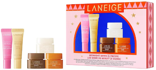Laneige Midnight Minis Lip Glowy Balm and Lip Sleeping Mask Gift Set