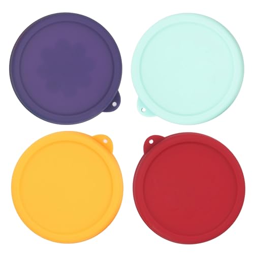 Kiicii Round Silicone Replacement Lids 4-Pack for 1-Cup Anchor Hocking & Pyrex 7202-PC Glass Bowls Deal