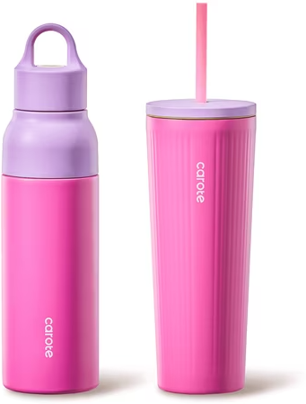 Carote 2-Pack 19 fl oz & 21 fl oz Insulated Stainless Steel Highlight Series Water Bottles Deal