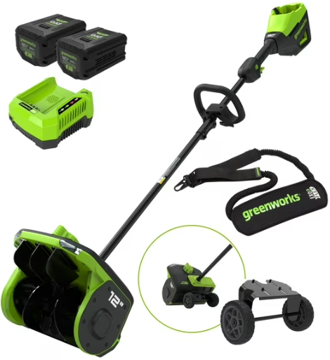 Greenworks 80V 12" Cordless Snow Shovel with (2) 2.5Ah Battery & Charger