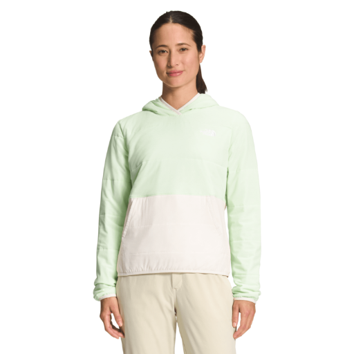 The North Face Women's Mountain Hooded Pullover Sweatshirt (Lime Cream/Gardenia White)