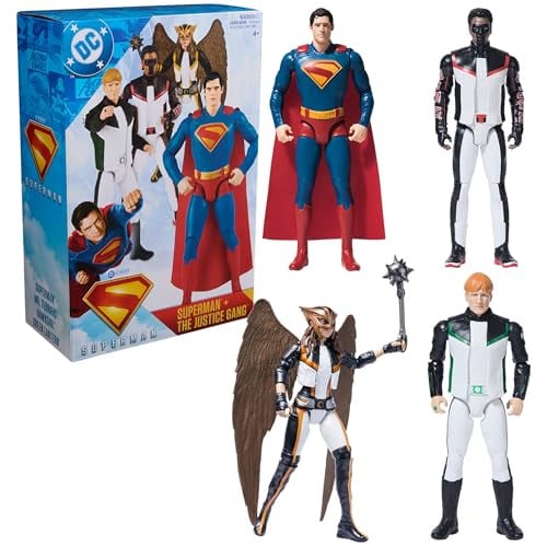 DC Comics Superman, Green Lantern, Hawkgirl, and Mr. Terrific 4-Pack 12-Inch Action Figure Set Deal
