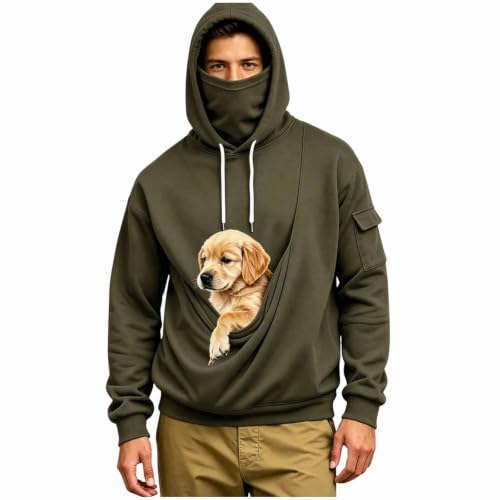 Pet Pouch Hoodie with Face Mask