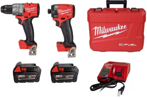 Milwaukee M18 FUEL 18V Brushless Cordless 2-Tool Combo Kit Hammer Drill & Impact Driver with (2) 5.0Ah Batteries Deal