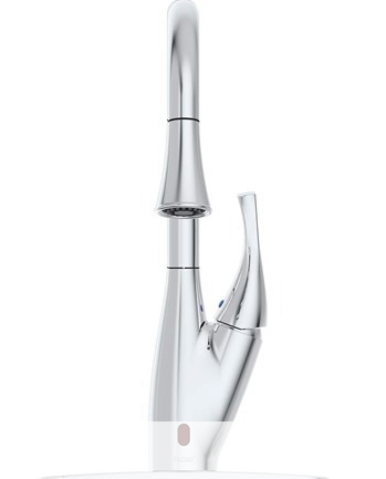 Chrome Bio Bidet by Bemis FLOW X Motion Activated Single-Handle Pull-Down Sprayer Kitchen Faucet