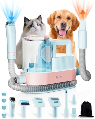 PETGUGU 11-in-1 Dog Grooming Vacuum & Dryer 13000Pa Suction 2.5L Dust Cup
