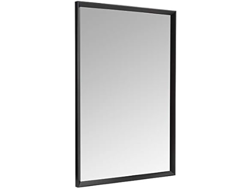 Amazon Basics Rectangular Wall Mount Mirror 24" x 36", Peaked Trim, Black