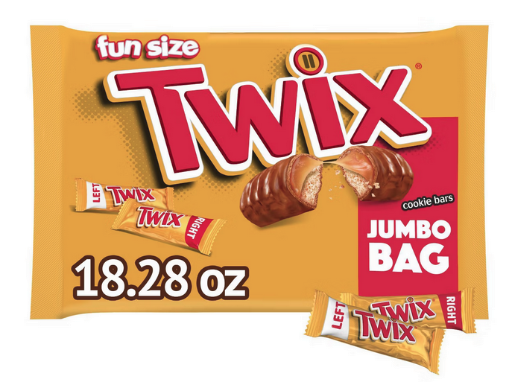 TWIX Fun Size Caramel Cookie Milk Chocolate Bars 18.28oz
