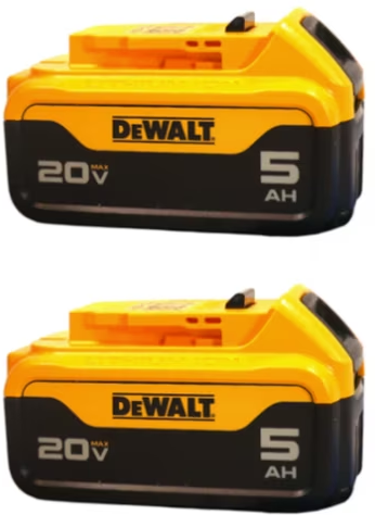 DEWALT 20V MAX 5.0Ah Lithium-Ion Battery Pack 2-Pack Deal
