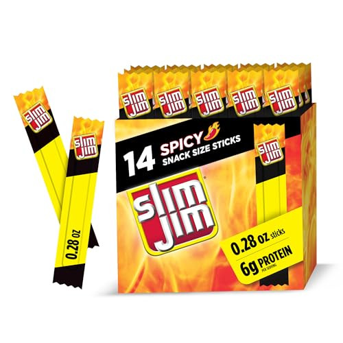 Slim Jim Smoked Meat Sticks Spicy 14-Count