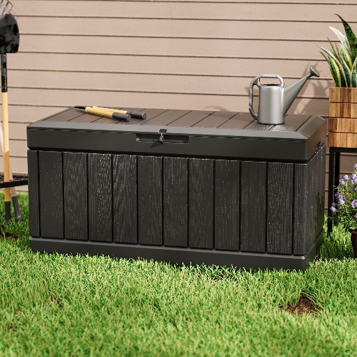 82-Gallon Homall Lockable Outdoor Storage Resin Deck Box