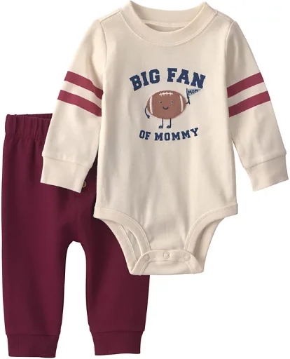 Carter’s Boy’s Big Fan of Mommy Football Outfit 2-Piece Set