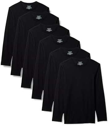 6-Pack Amazon Essentials Men's Cotton Crewneck Undershirts 