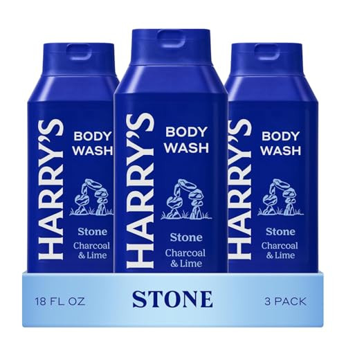 Harry's Men's Body Wash Stone (Charcoal/Lime) 3-Pack 18-Ounce