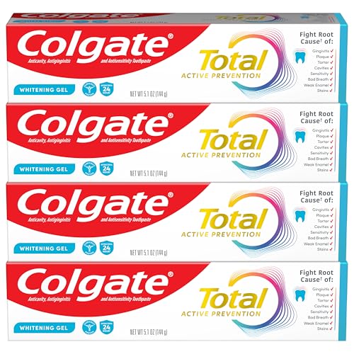 Colgate Total Whitening Gel Toothpaste (Mint) 4-Pack 5.1-Oz