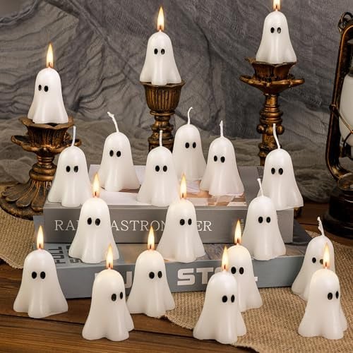Halloween Ghost Candles 20-Pack Deal
