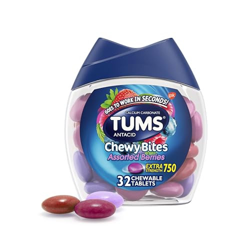 TUMS Chewy Bites Antacid Tablets 32-Count (Assorted Berries)