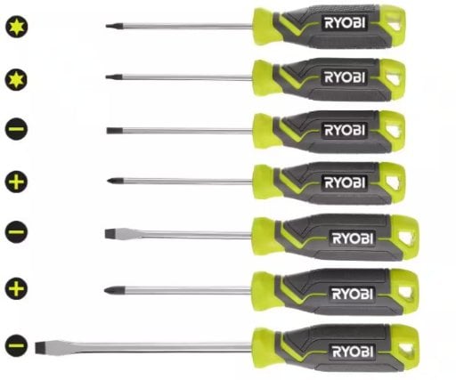 Ryobi Screwdriver Set (7-Piece) with Cushion Grip Handles Deal