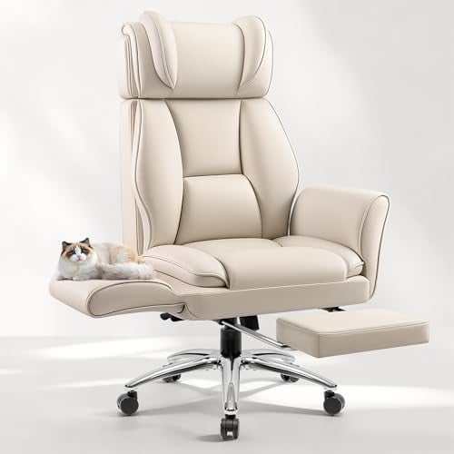 Tall Ergonomic Office Chair with Flip Armrests and Footrest
