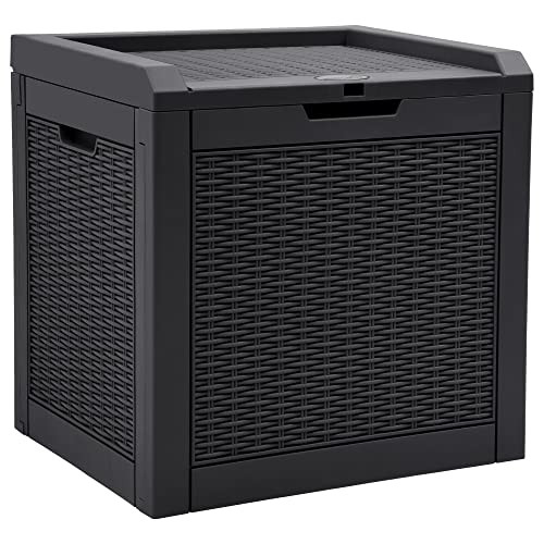 YITAHOME 32 Gallon Rattan Deck Box