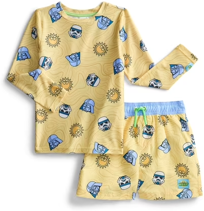 Character Toddler Boys Rash Guard Swim Set, 2-Piece (12M-5T)