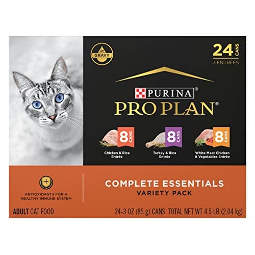 (Prime Deal) Purina Pro Plan Gravy, High Protein Wet Cat Food Variety Pack, 24-Pack  Deal