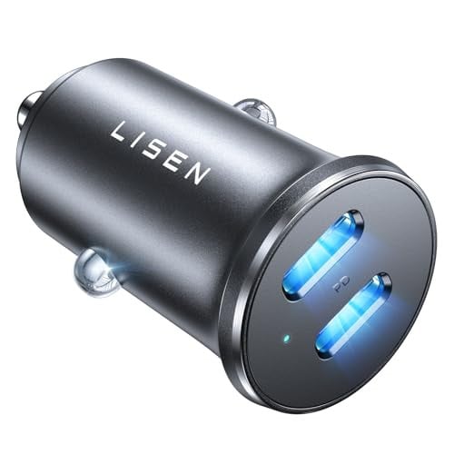 LISEN 90W 2-Port USB-C Fast Car Charger