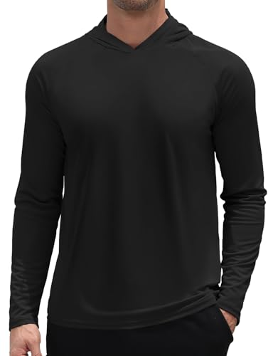 3rd hill Men's UPF 50+ Sun Hoodie UV Protection Long Sleeve Swimming Rash Guard SPF Quick Dry Fishing Hiking Shirt Deal