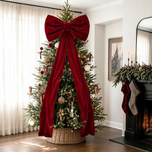 8' Giant Red Bow
