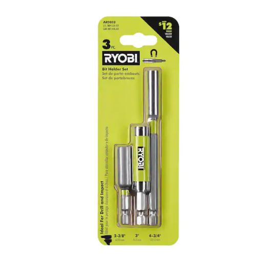 RYOBI Impact Rated Bit Holder Set 3-Piece