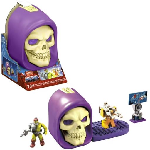 77-Piece Masters of the Universe Trap Jaw Laser Cannon Building Set Toy