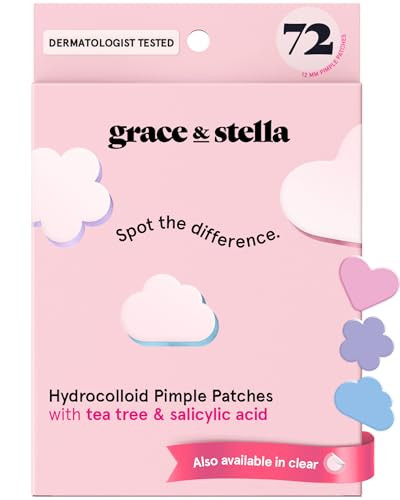 grace & stella Award Winning Pore Strip – Pimple Patches for Face – Hydrocolloid Acne Patches, 72 Count