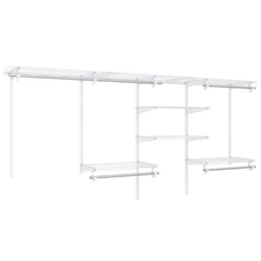 Costway Adjustable 4ft-8ft Wall Mounted Closet Rack System