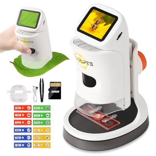 2.1'' LCD Screen Mini Micrscope for Kids 1000X HD