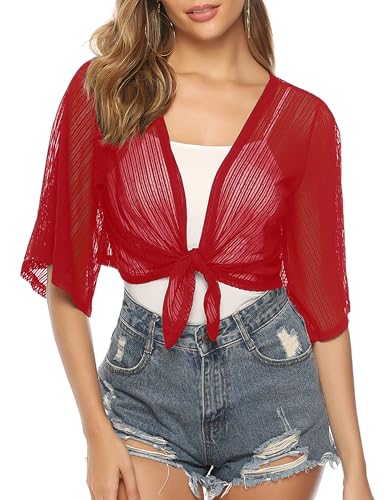 Tie Front Chiffon Shrug - Many Colors Deal