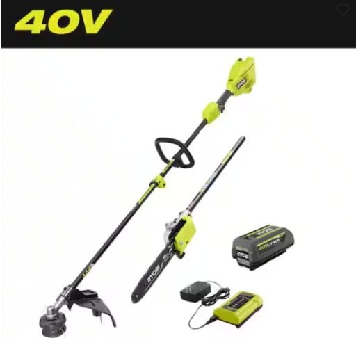 RYOBI 40V 15 in. Expand-It Cordless Battery Attachment Capable String Trimmer & Pole Saw Deal