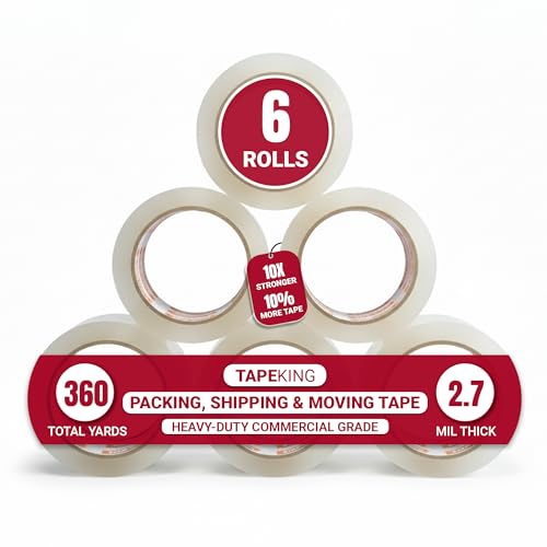 Tape King 6-Pack 60-Yard 2.7mil Clear Heavy Duty Packing Tape